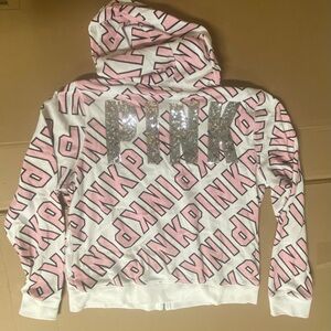Victoria's Secret Pink Hoodie with Silver Accents